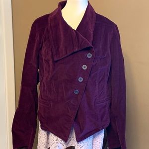 Lane Bryant corduroy jacket in plum size 16